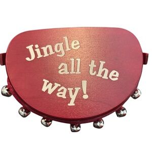 Longaberger Christmas Holiday red green basket with bells